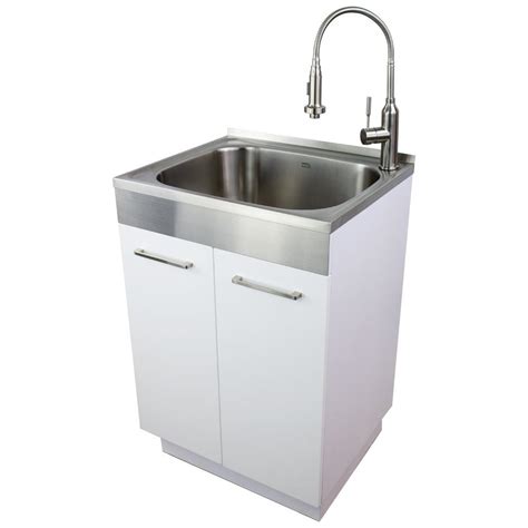 laundry cabinet with stainless steel sink|stainless steel laundry utility sink.